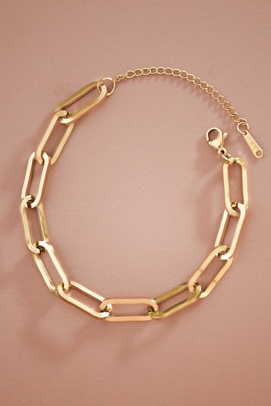 Jaden Gold Chain-Link Bracelet