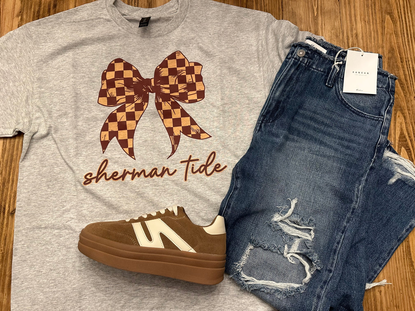 Sherman Tide Checker Bow Tee