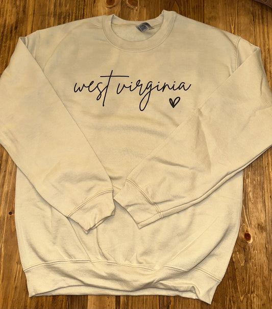 Tan West Virginia Crewneck