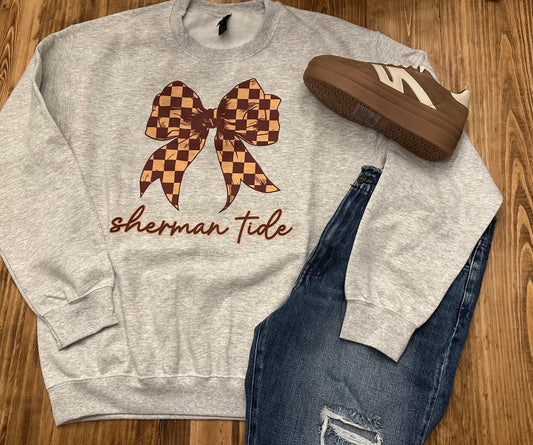 Sherman Tide Checker Bow Crewneck