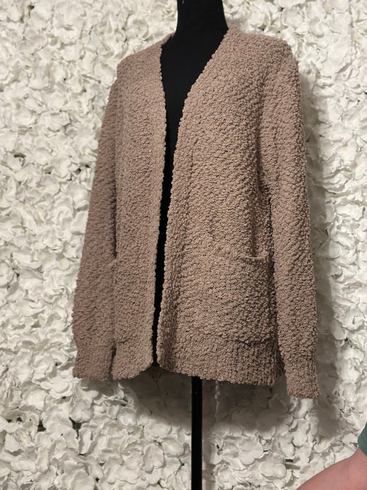 Kimberly Popcorn Sweater-Taupe