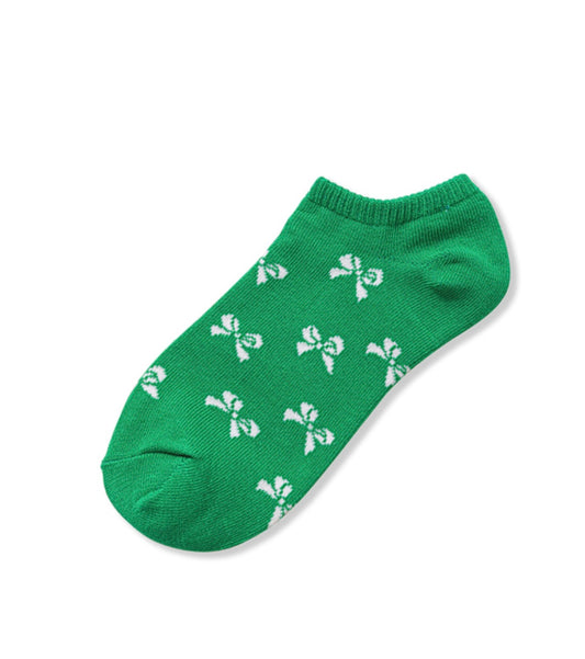 Green Bow Ankle Socks