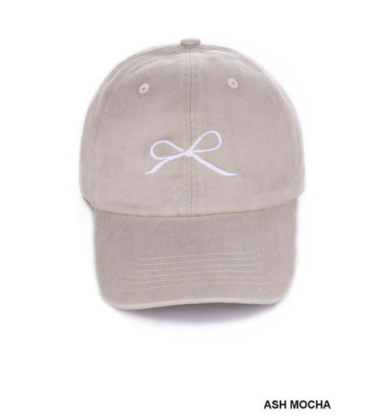 Aria Bow Ballcap- Tan