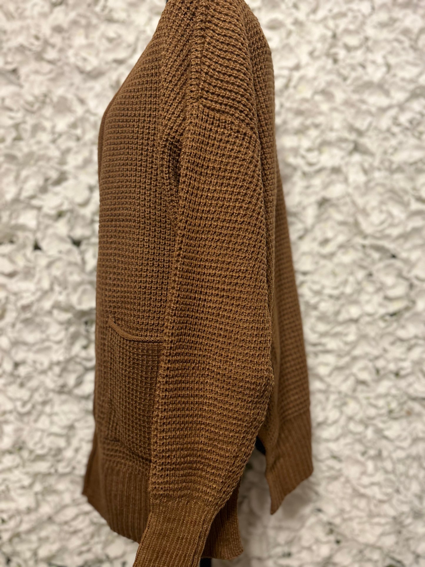 Wren Plus Waffle Knit Cardigan Sweater