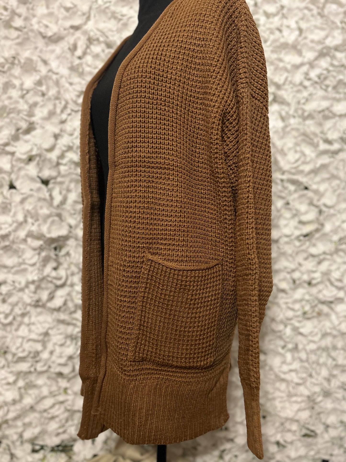 Wren Plus Waffle Knit Cardigan Sweater