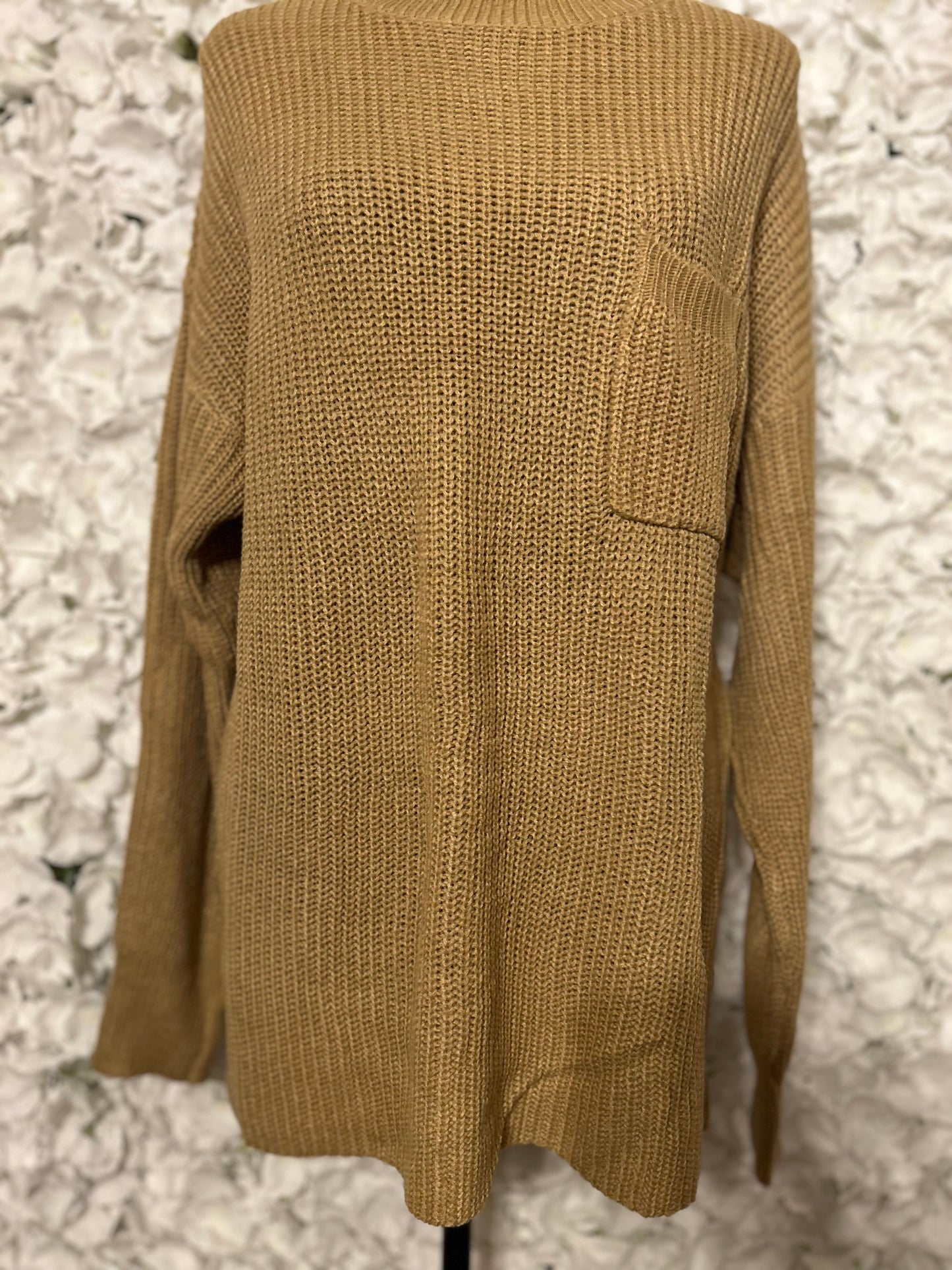 Stella Knit Pocket Sweater Top- Plus & Regular