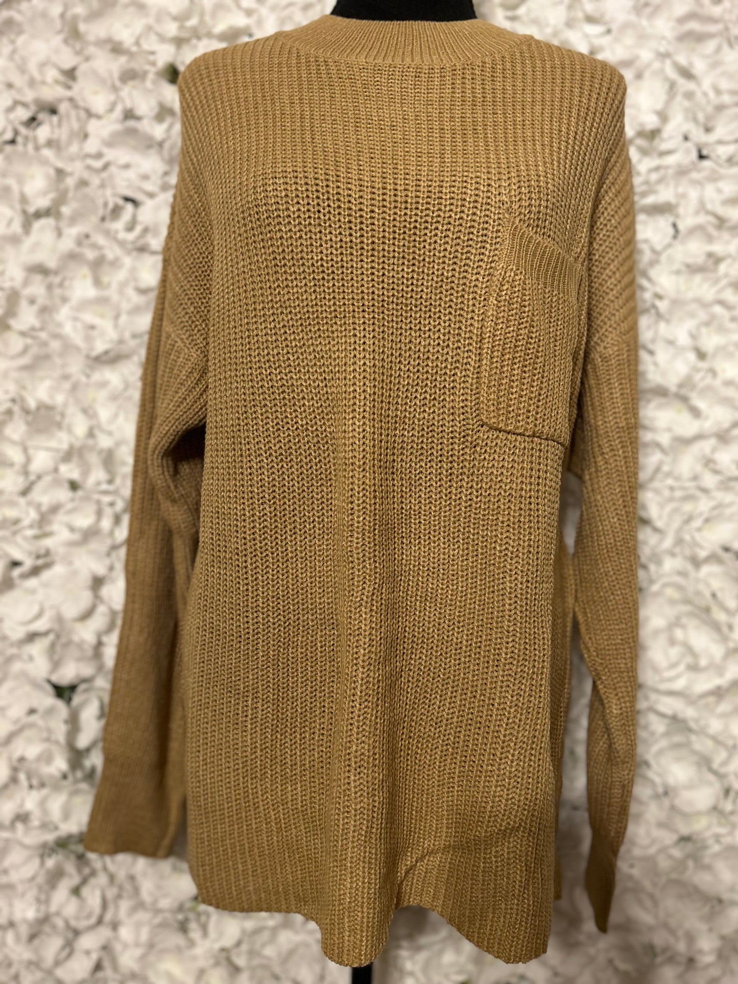 Stella Knit Pocket Sweater Top- Plus & Regular