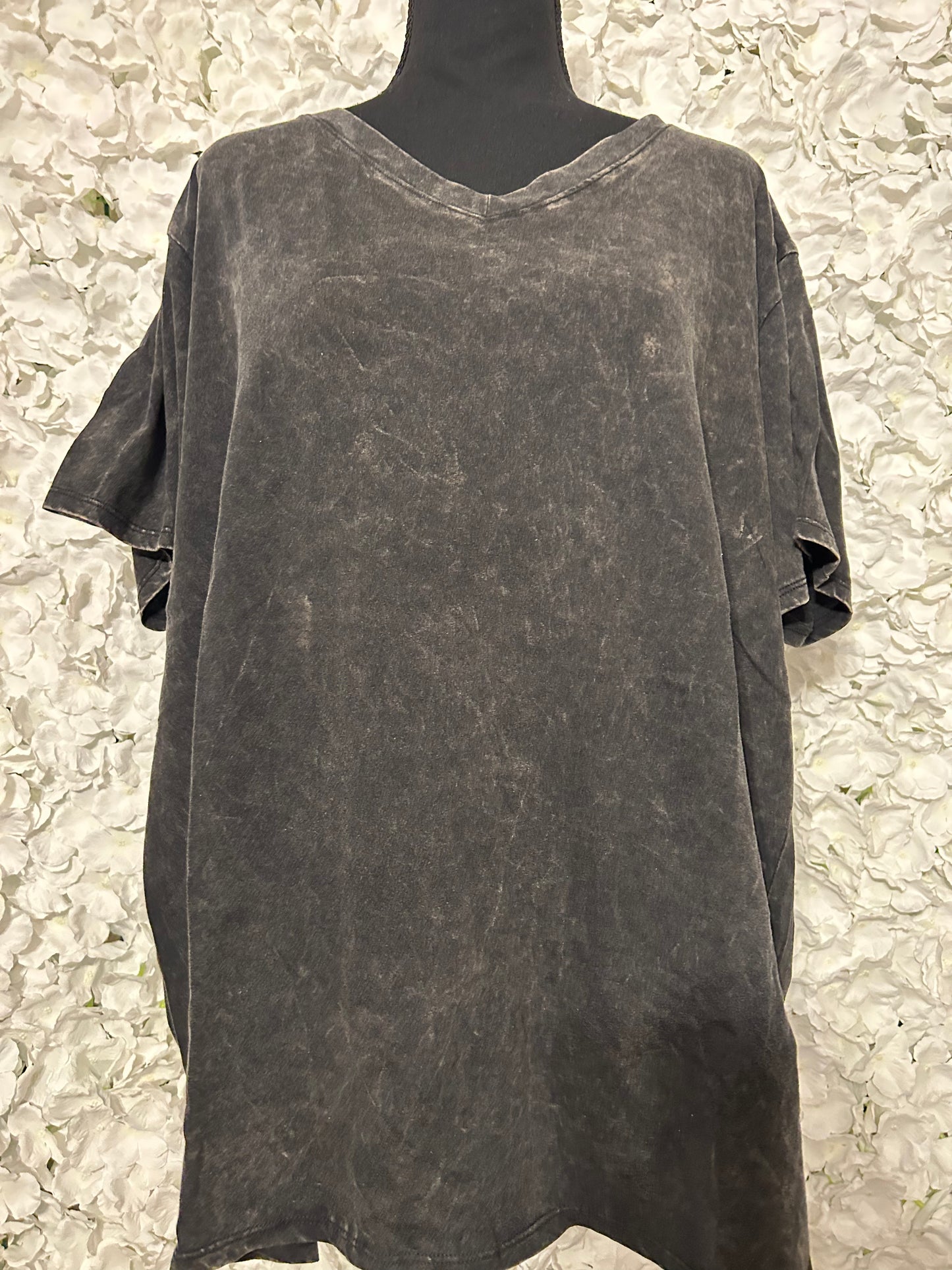 Sienna Plus V-Neck Mineral Wash Tee