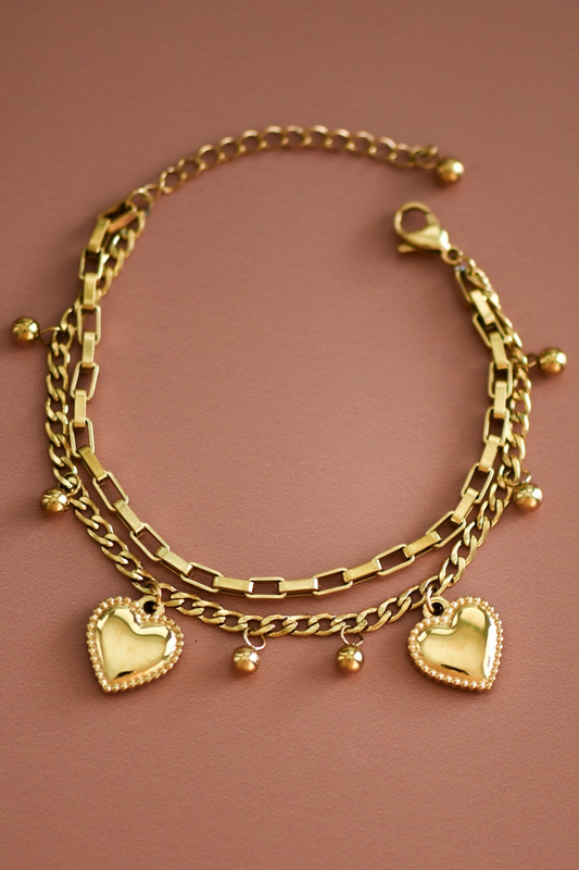 Krista Heart Chain Bracelet