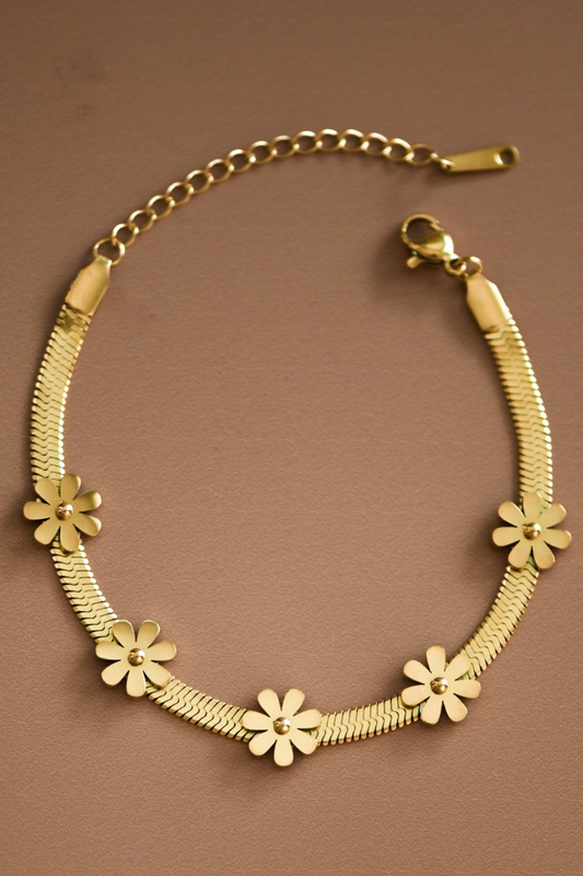 Chandler Flower Chain Bracelet